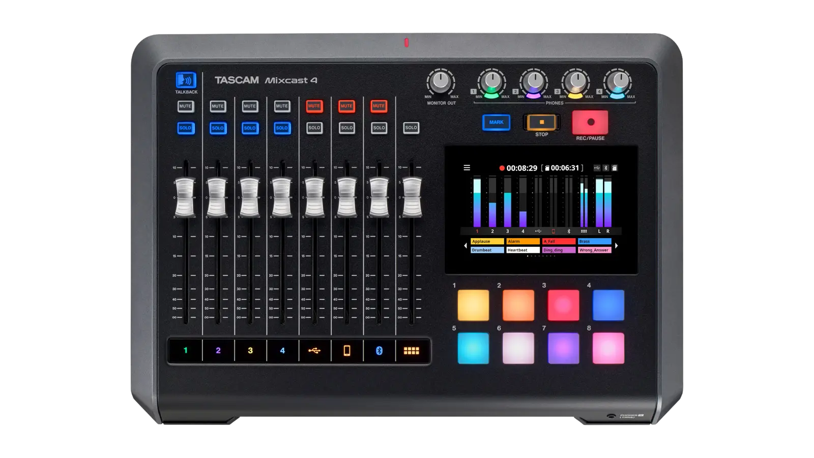 TASCAM Mixcast 4 Mezclador para podcast, grabador e interfaz de