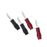 The Chord Company Terminales en plata, crimpados (Pack de 4)